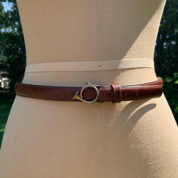 Vintage French Horn Buckle Leather Belt - Picture 15 of 16